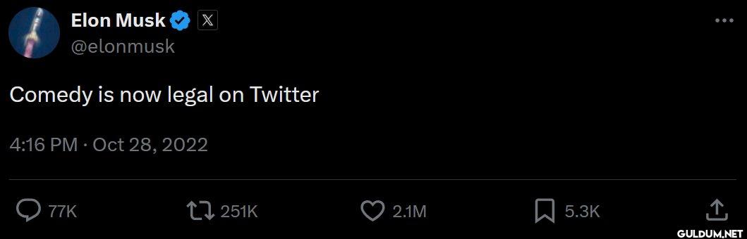 Comedy is now legal on...