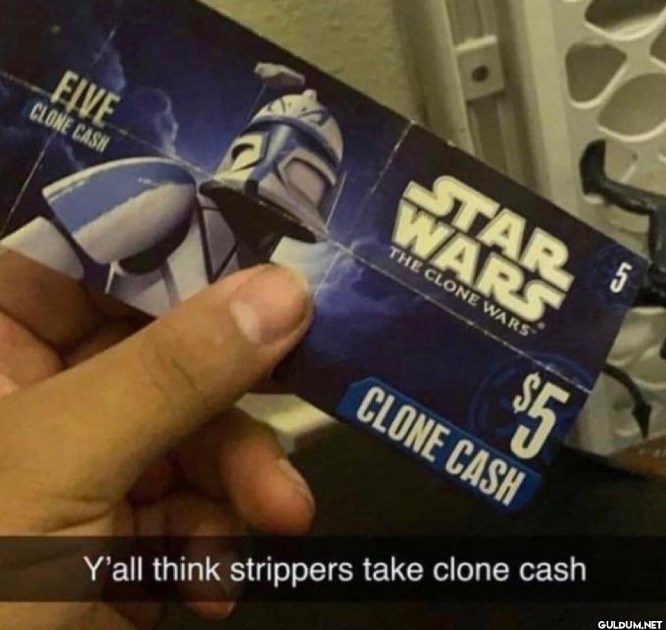 FIVE CLONE CASH STAR WARS...