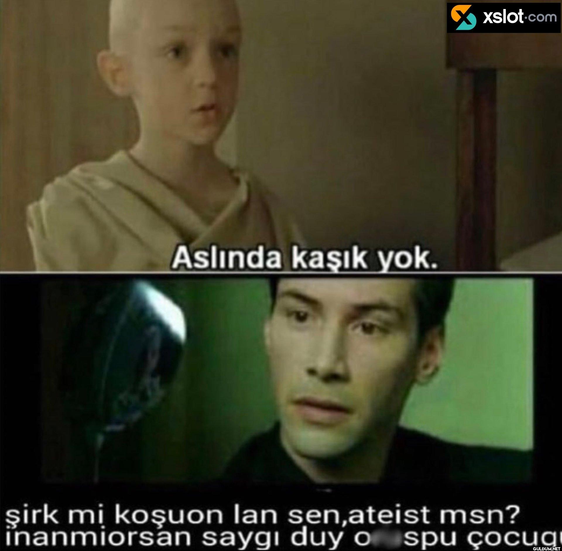 Aslında kaşık yok....