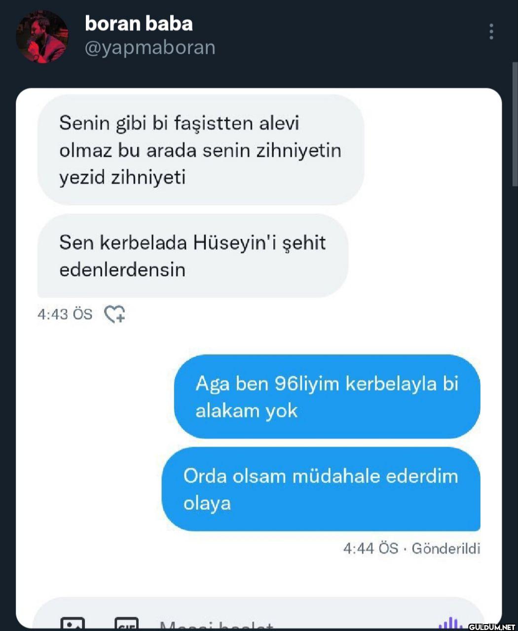 Senin gibi bi faşistten...