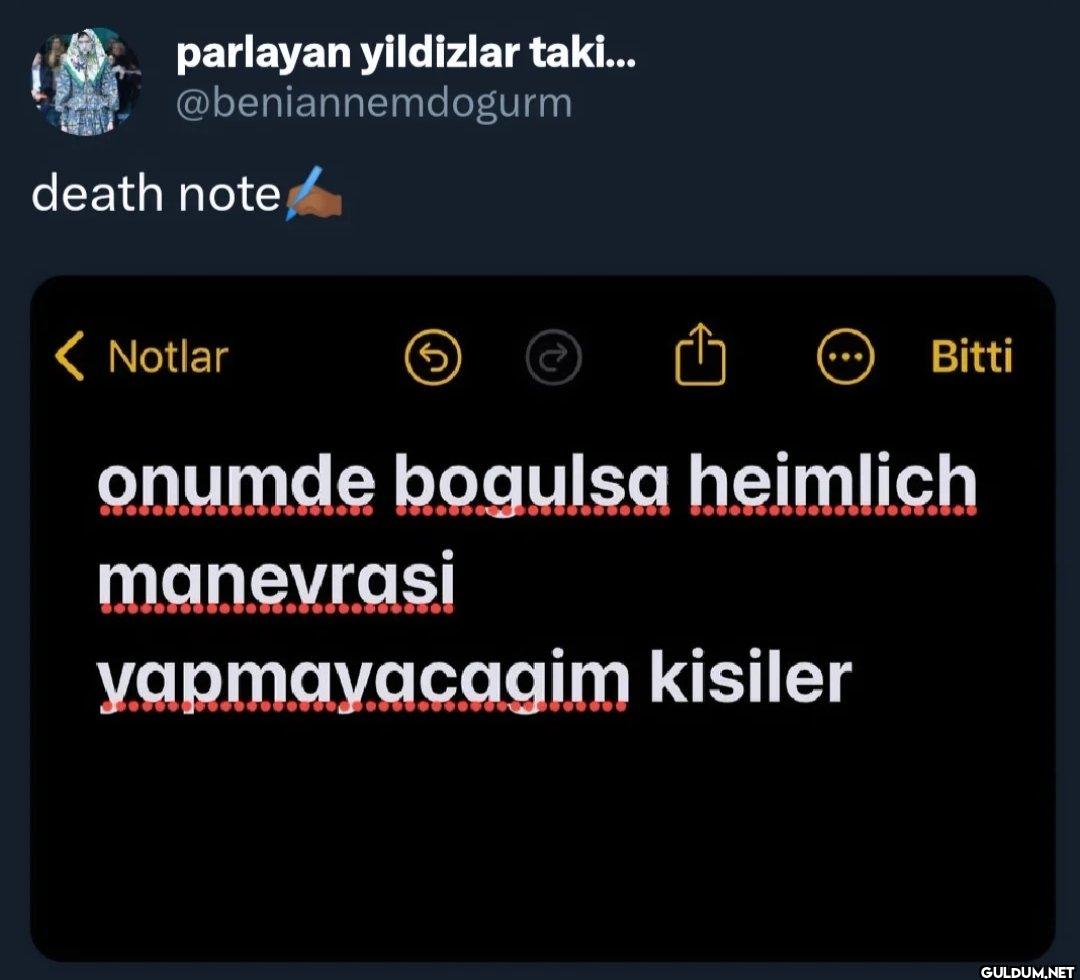 death note Notlar Bitti...