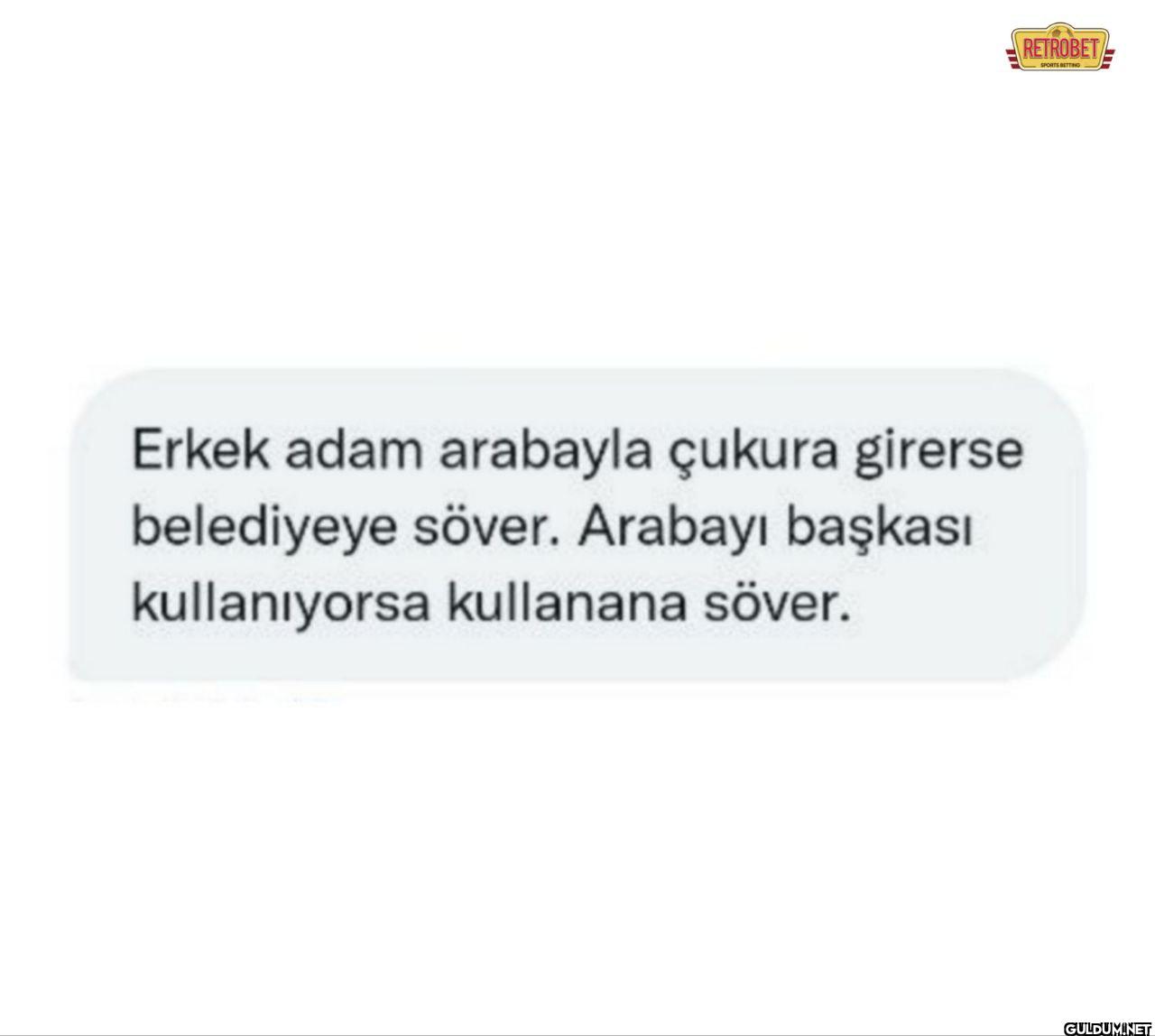 Erkek adam arabayla çukura...