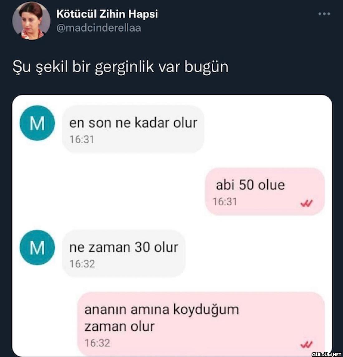 Şu şekil bir gerginlik var...