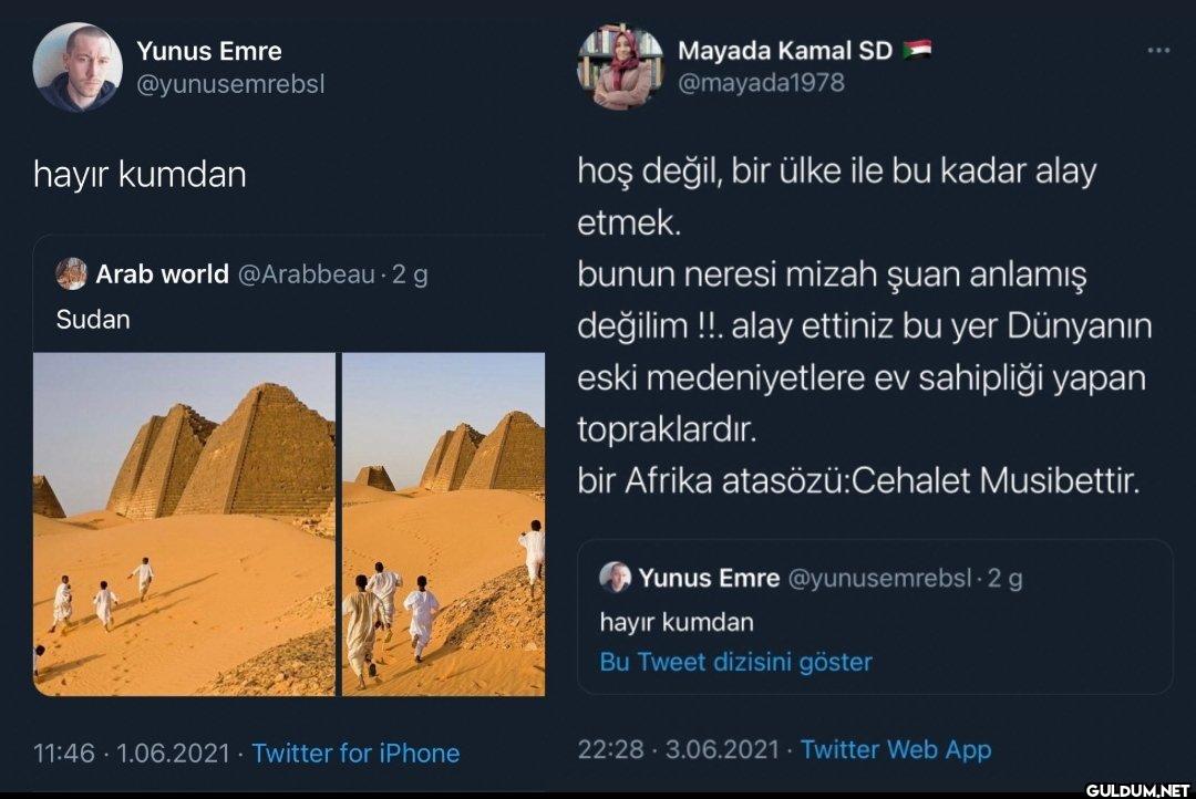 hayır kumdan Arab world...