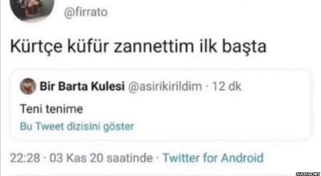 Kürtçe küfür zannettim ilk...