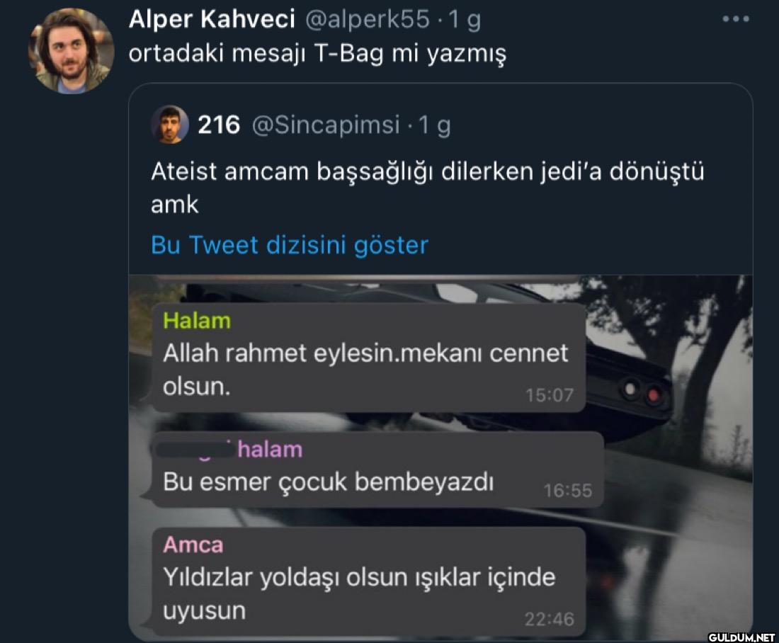 ortadaki mesajı T-Bag mi...