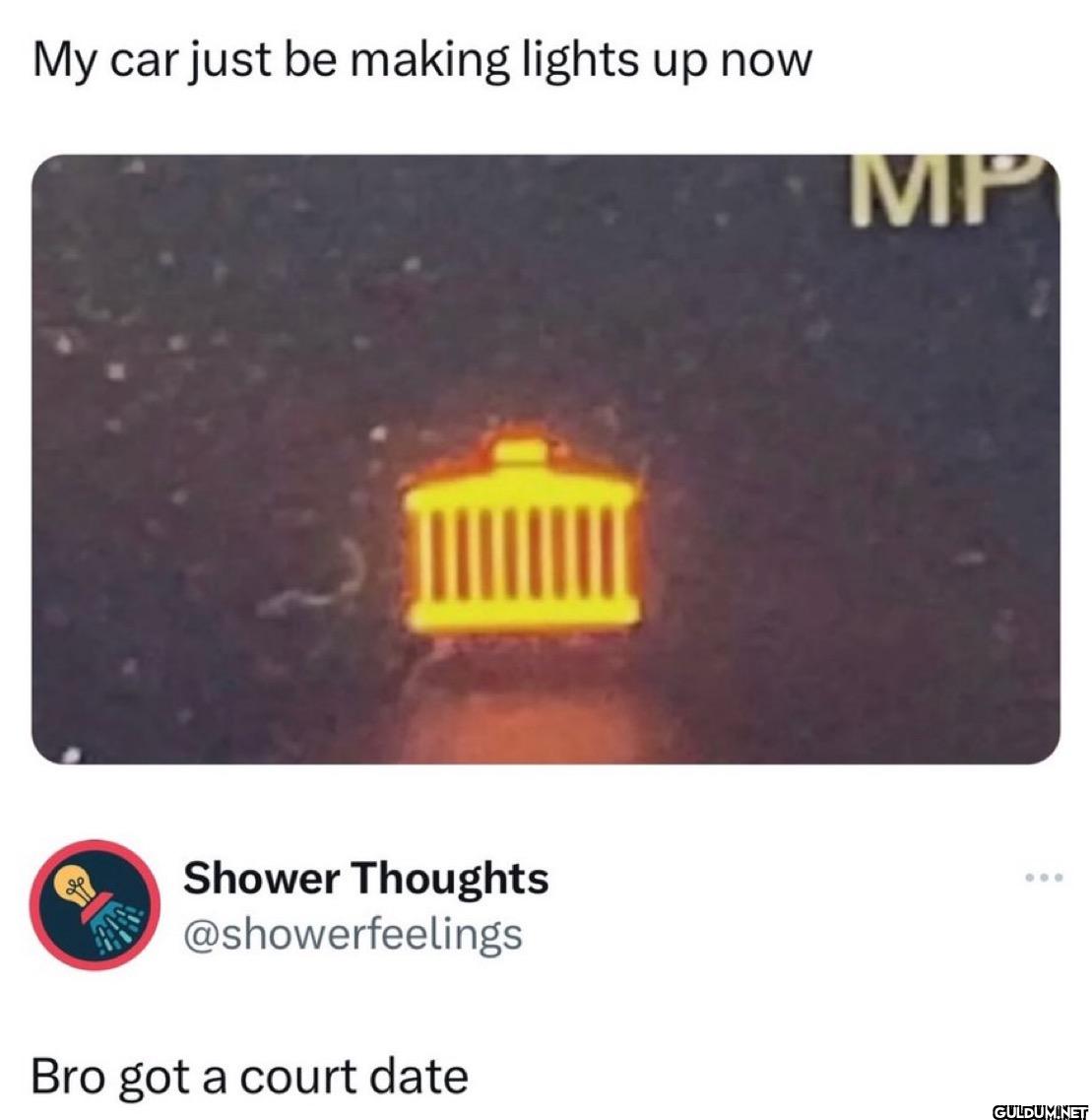 My car just be making...