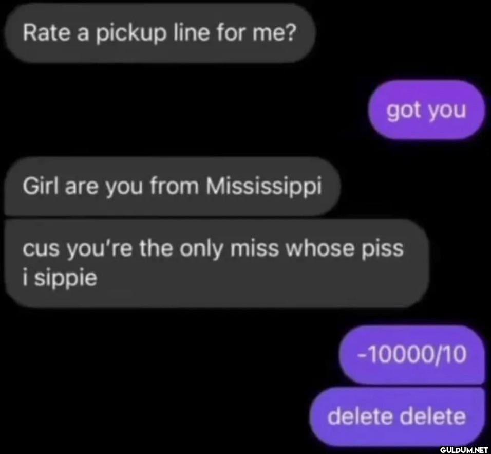 Rate a pickup line for me?...