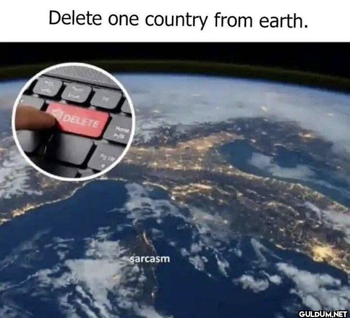 🤔    Delete one country...