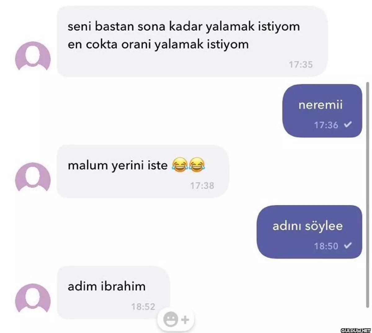 seni bastan sona kadar...