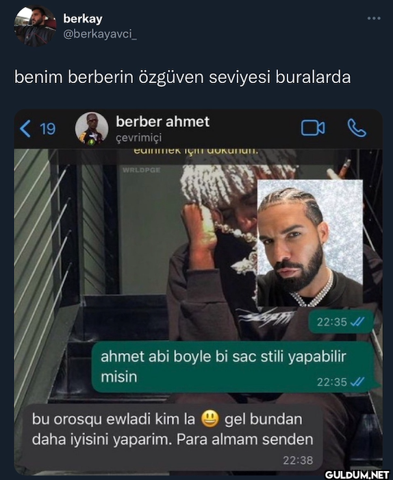 benim berberin özgüven...