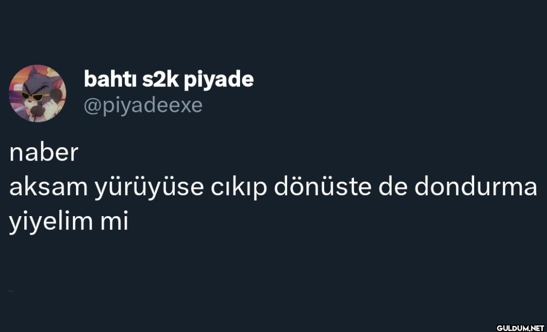 aksam yürüyüse cıkıp...