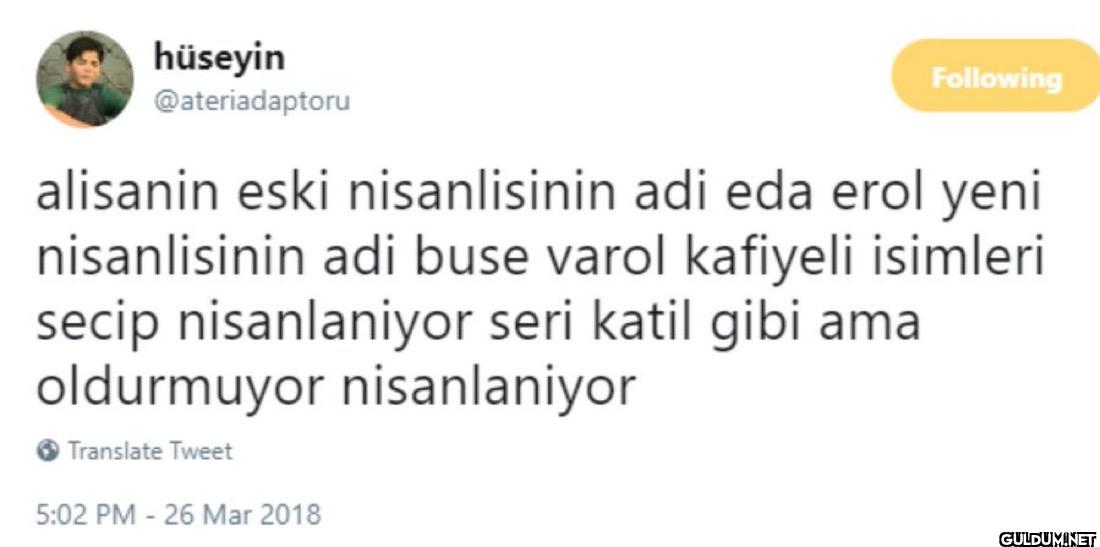 Following alisanin eski...