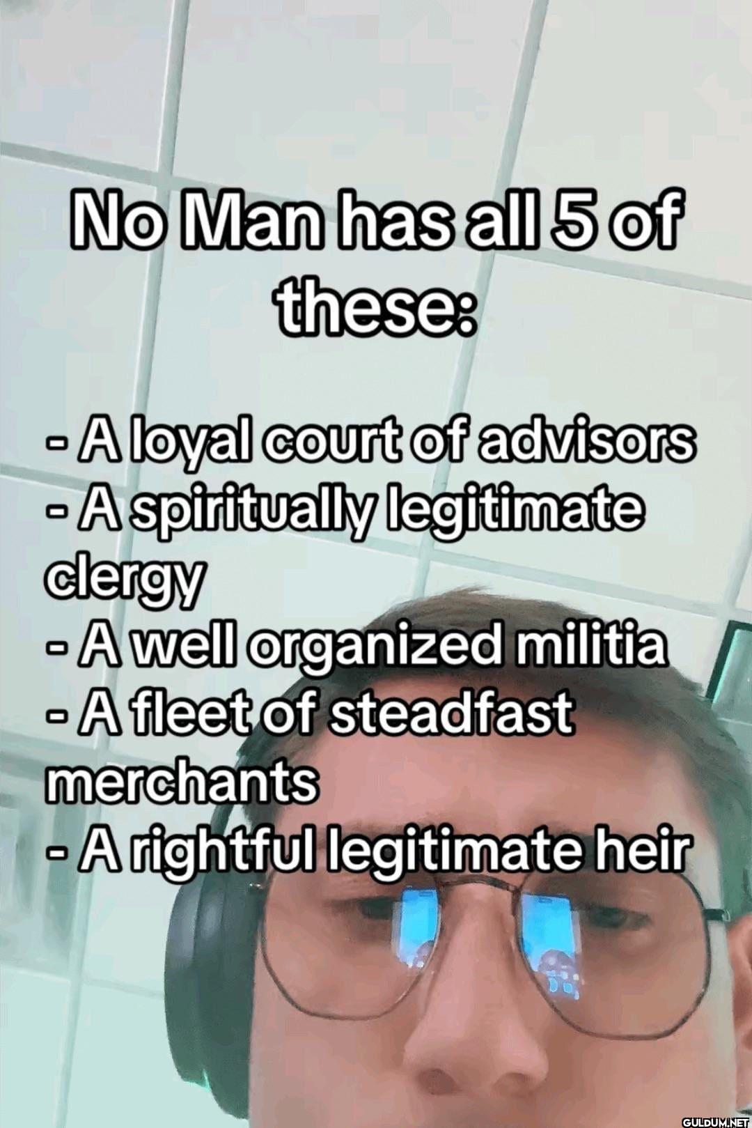 No Man has all 5 of these:...