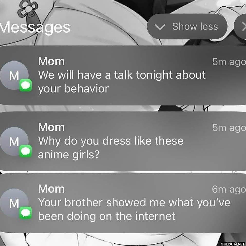Messages Show less Mom 5m...