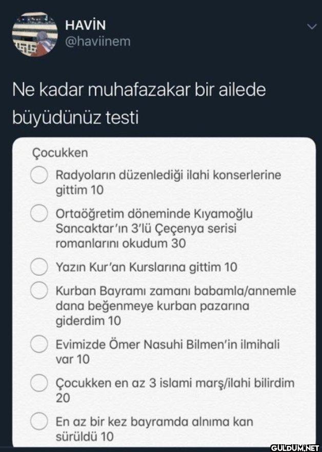 Ne kadar muhafazakar bir...