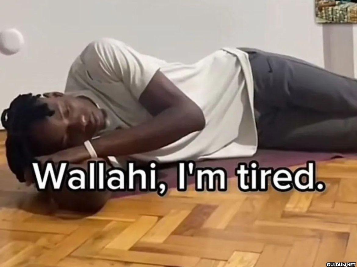 Wallahi, I'm tired.