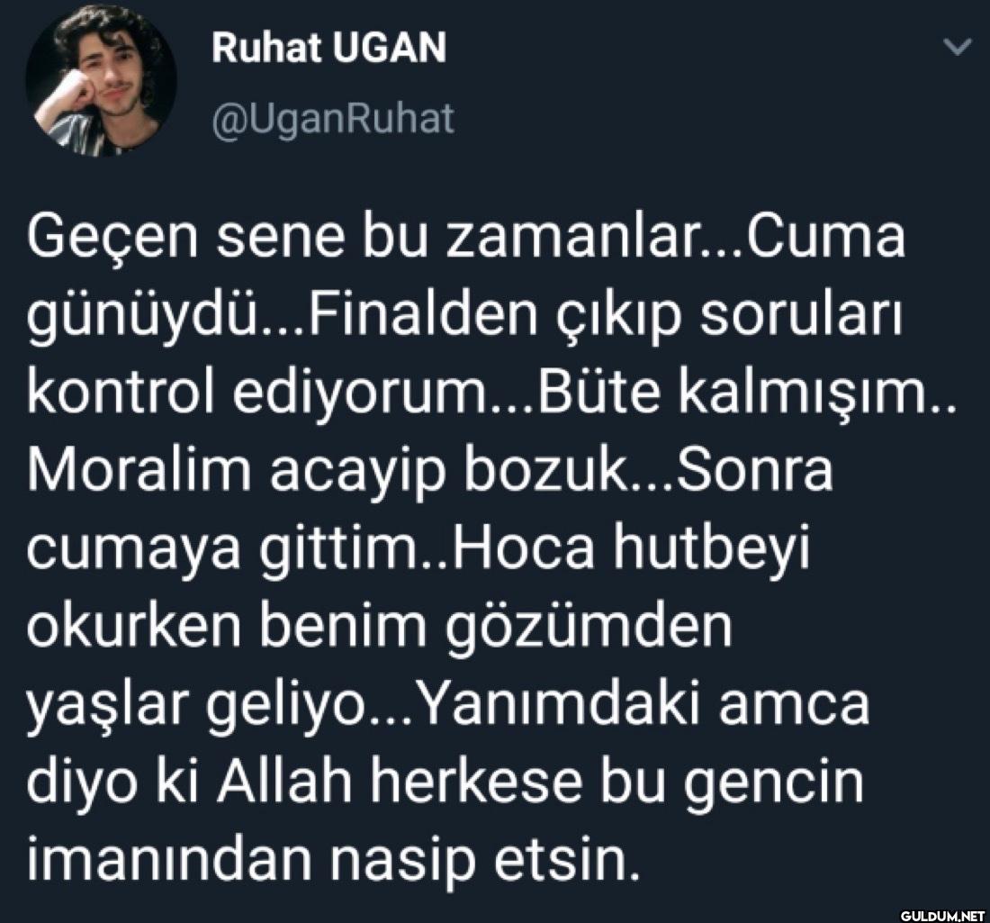 Geçen sene bu...