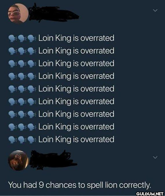 💀😂    W Loin King is...