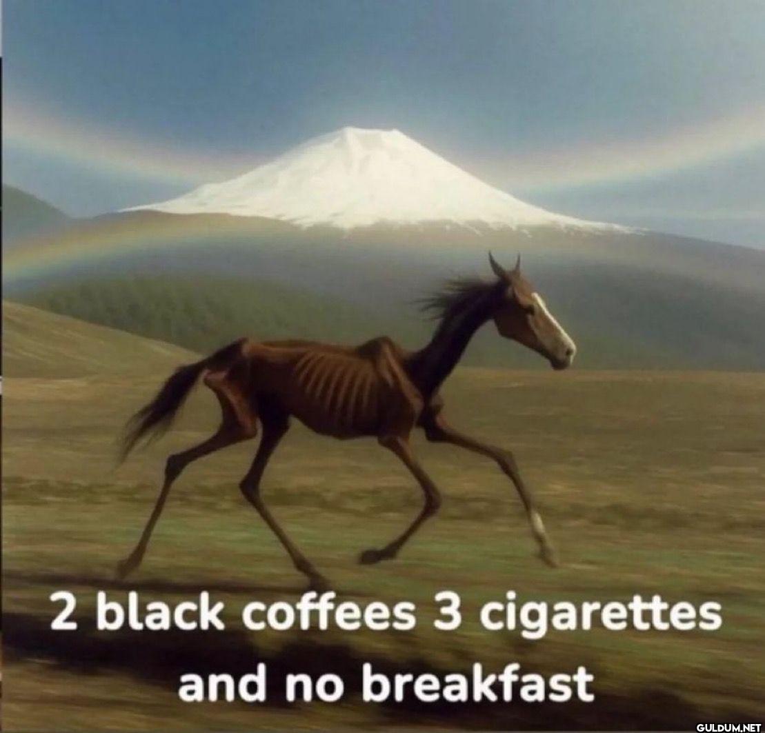2 black coffees 3...