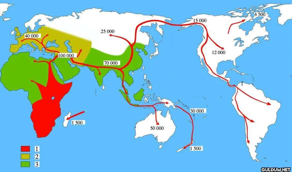 How we spread across the...