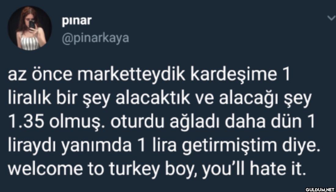 az önce marketteydik...