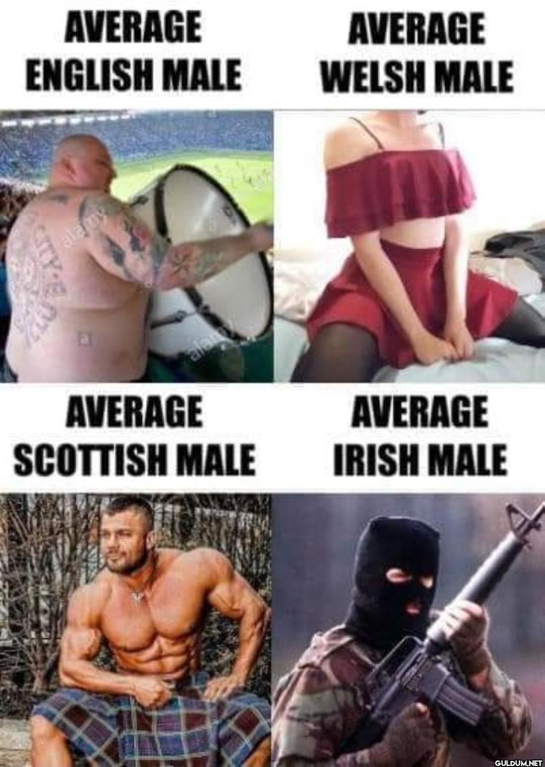 AVERAGE ENGLISH MALE...