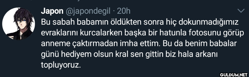 · 20h Bu sabah babamın...