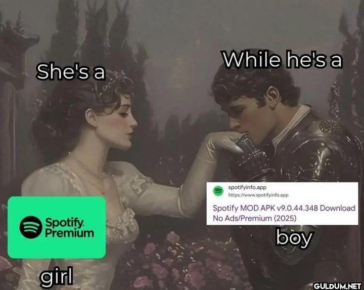 She's a While he's a...