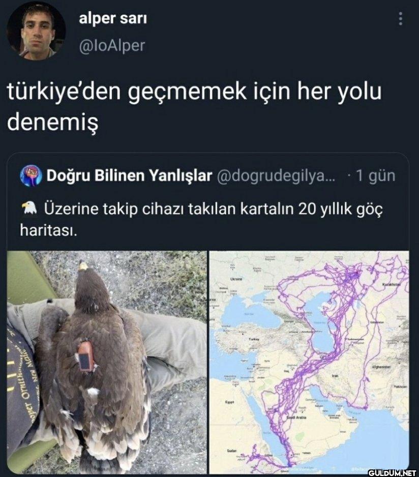 türkiye'den geçmemek için...