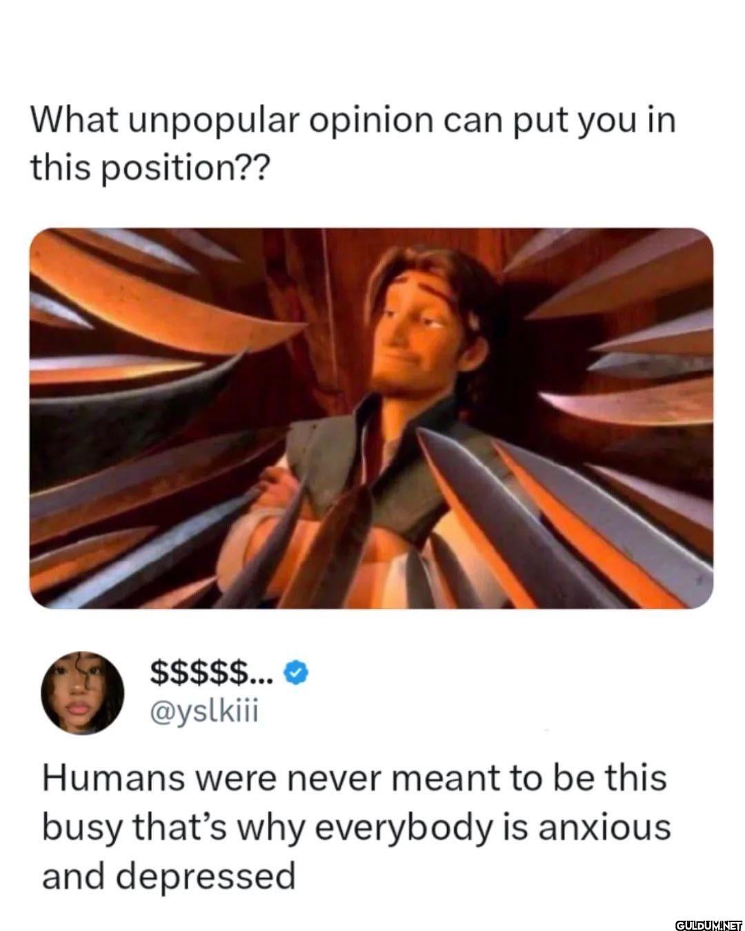 What unpopular opinion can...