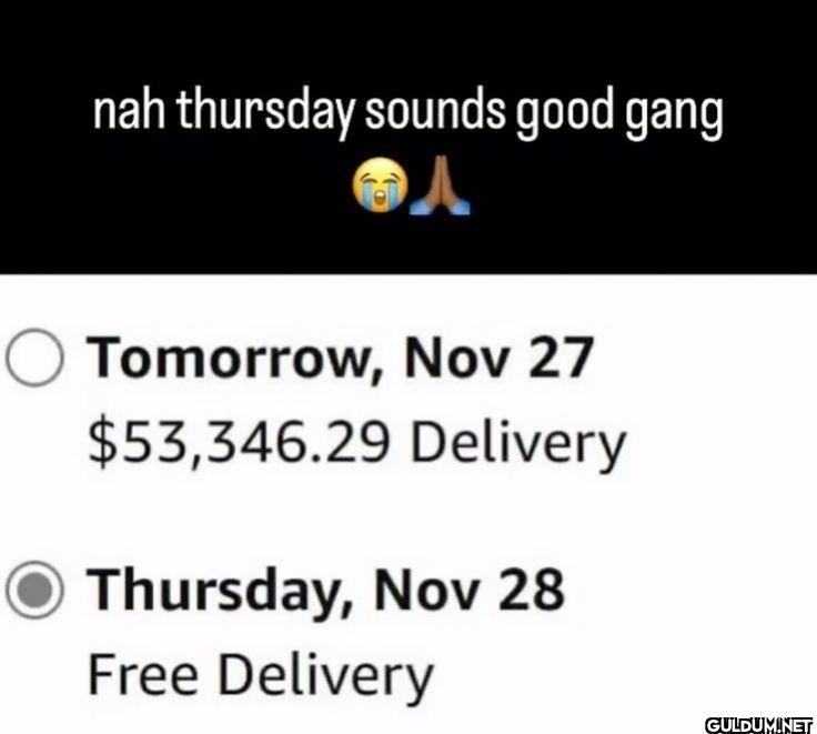nah thursday sounds good...