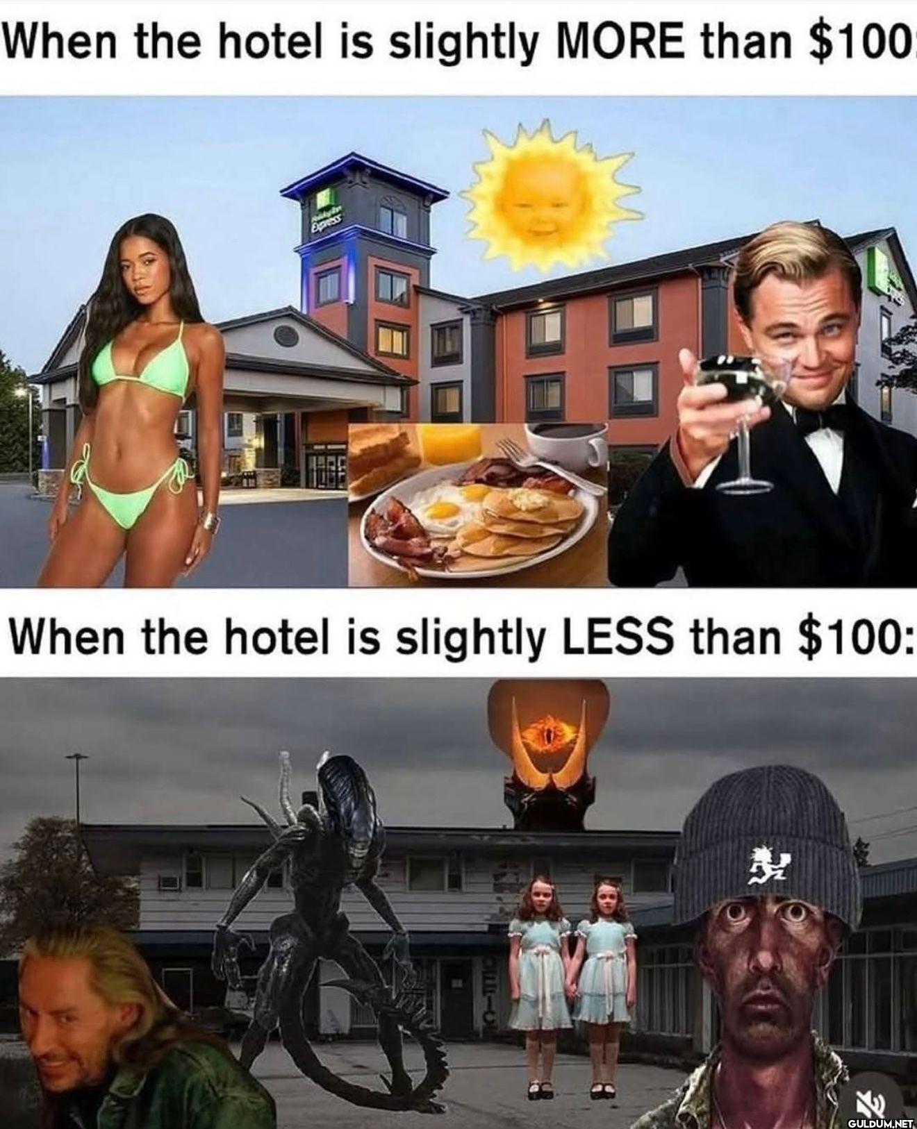 When the hotel is slightly...