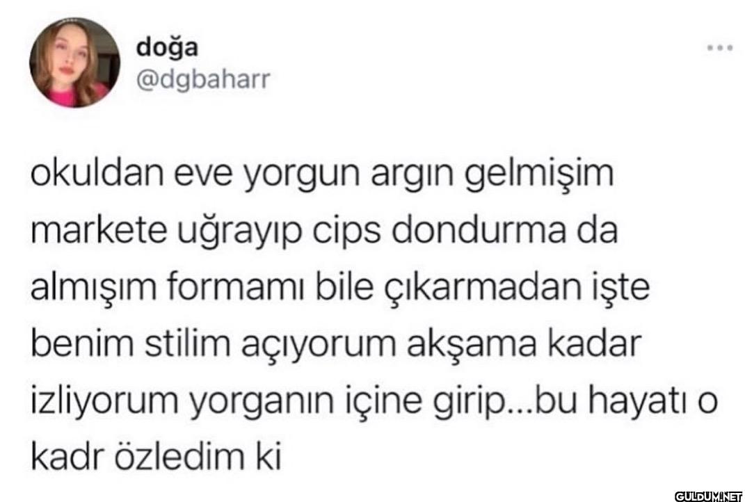 okuldan eve yorgun argin...