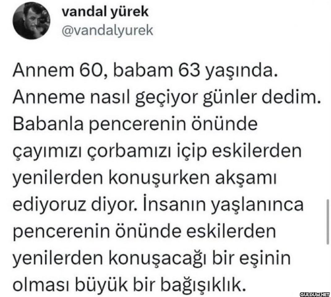 Annem 60, babam 63...