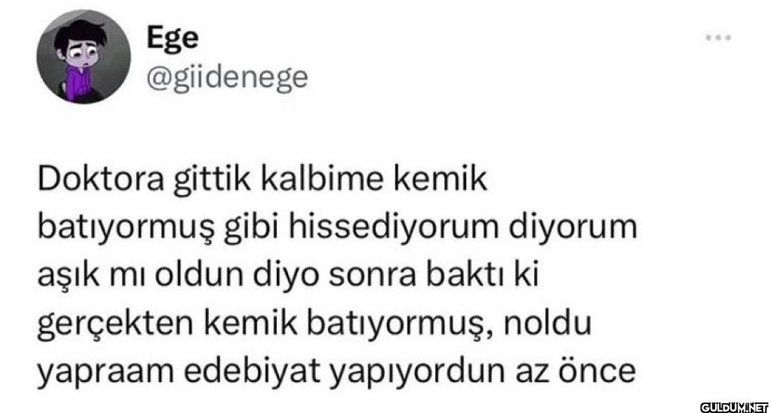 Doktora gittik kalbime...