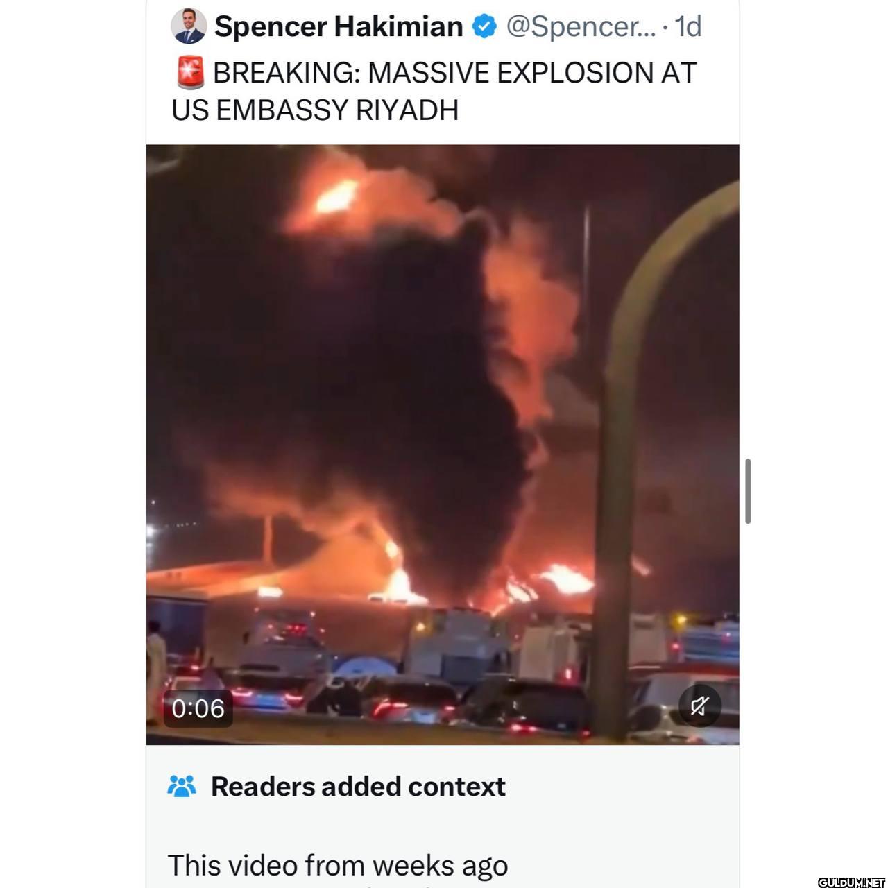 Video is from weeks ago   ...