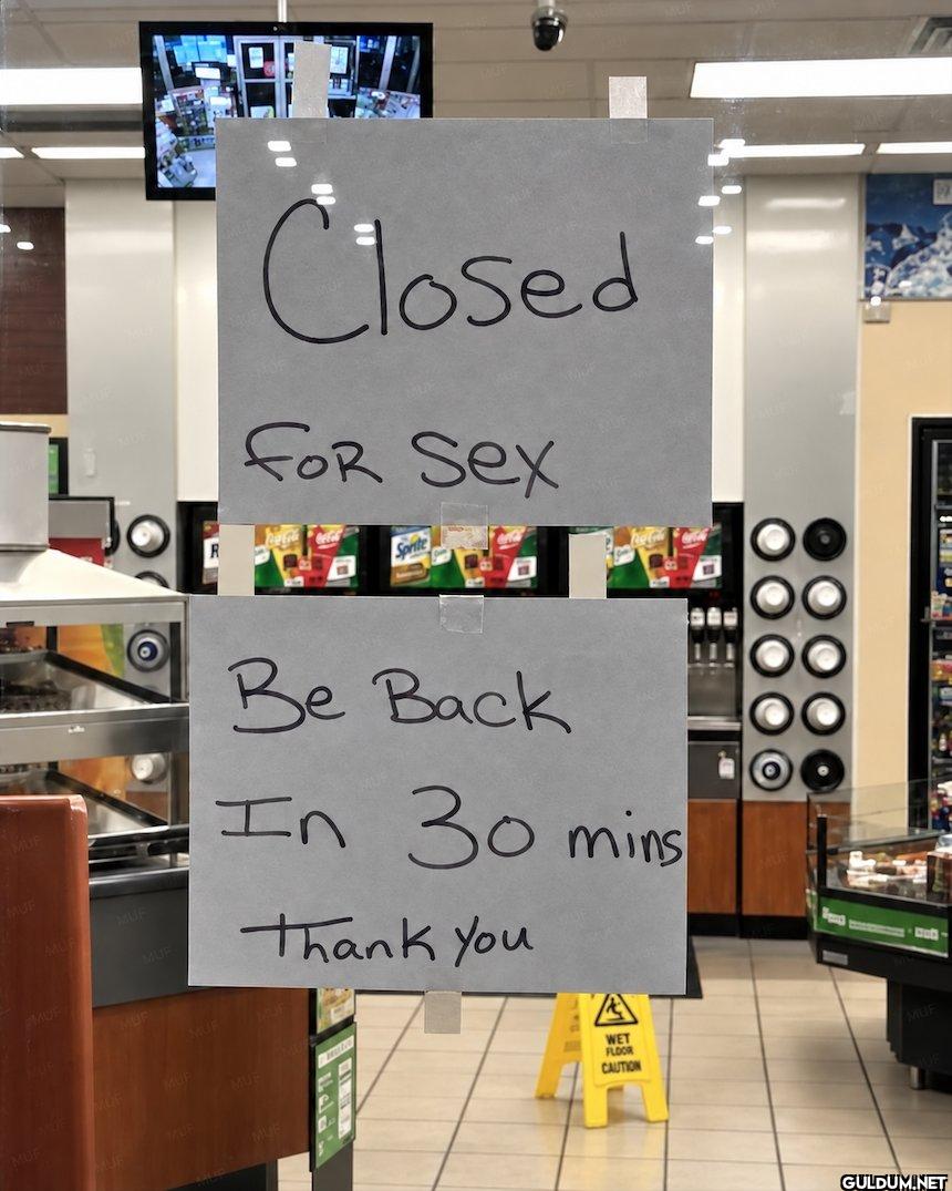 Closed FOR SEX Be Back In...