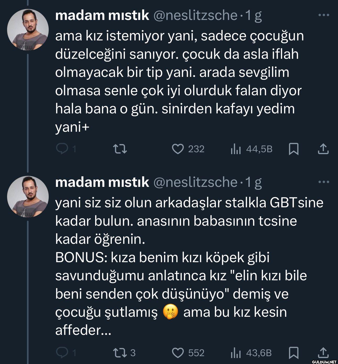 bana diyor ki sen ilk...