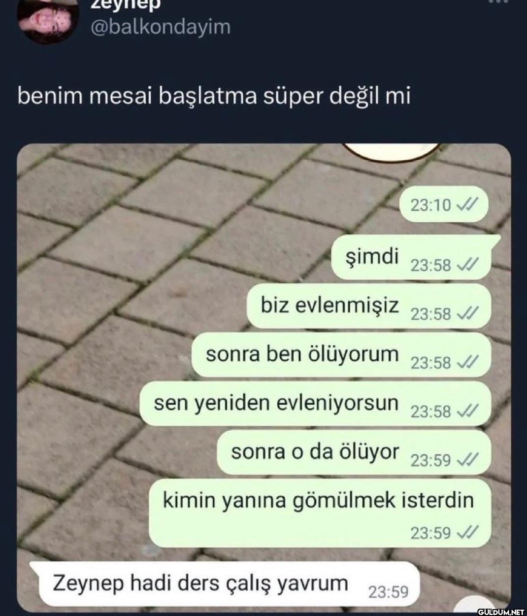 benim mesai başlatma süper...