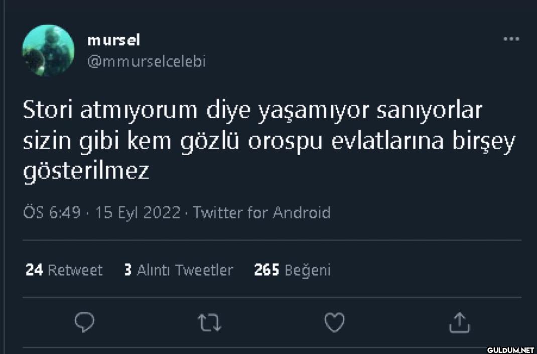Stori atmıyorum diye...
