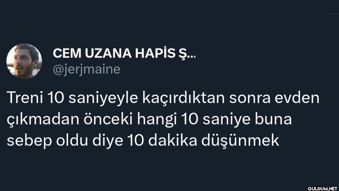 Treni 10 saniyeyle...