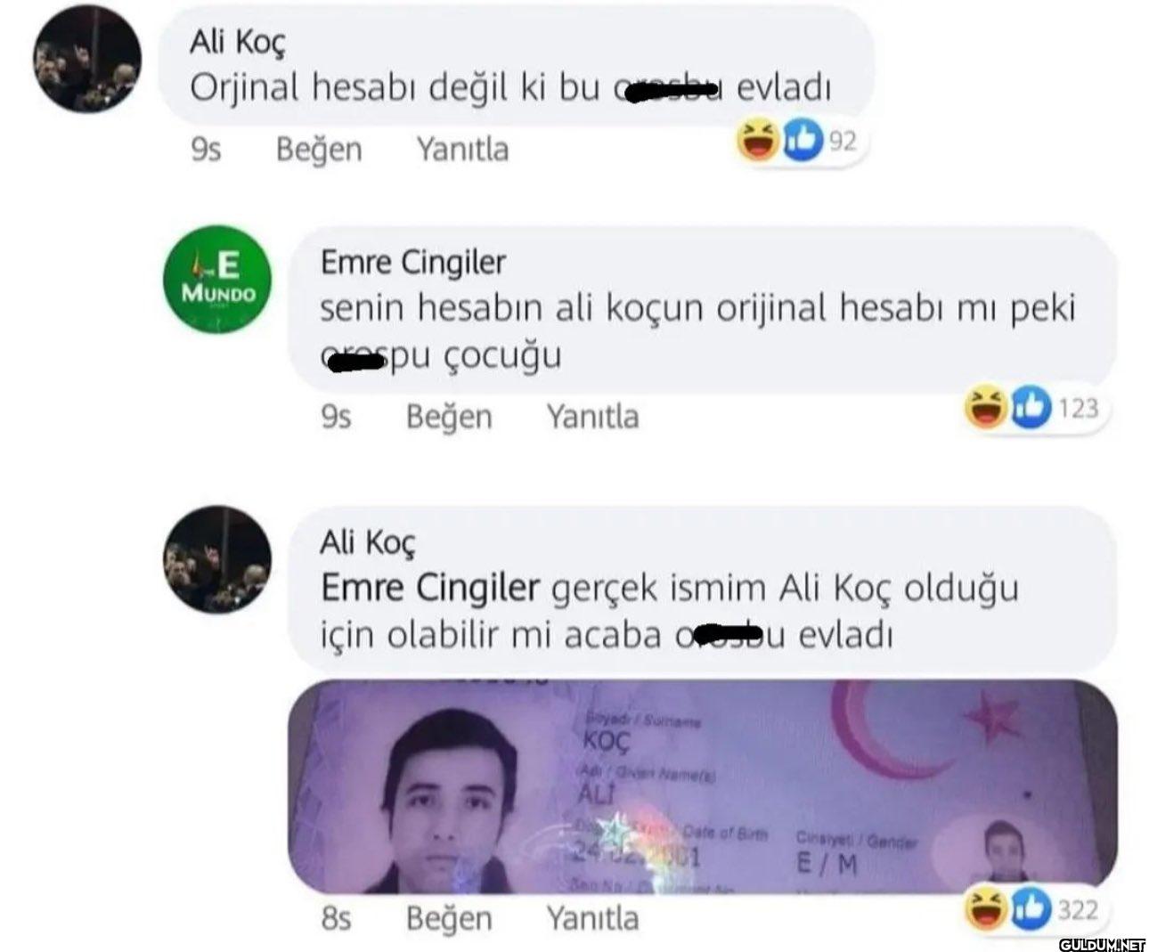 Ali Kos Orjinal hesabı...