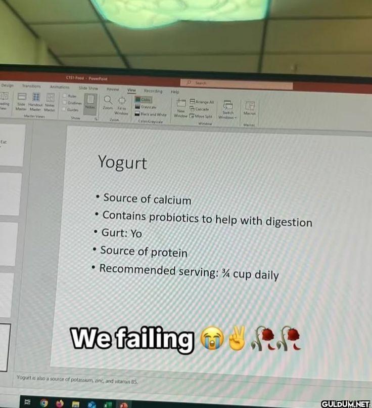 Yogurt Source of calcium...