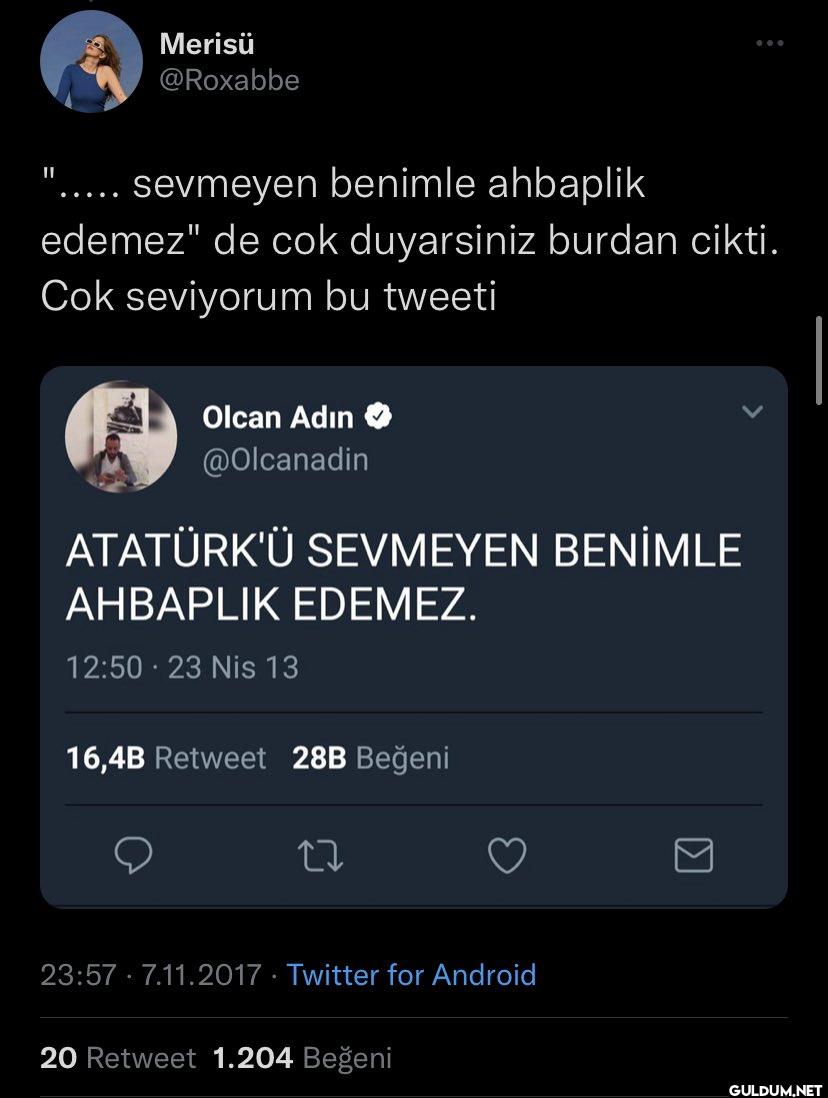 "..... sevmeyen benimle...