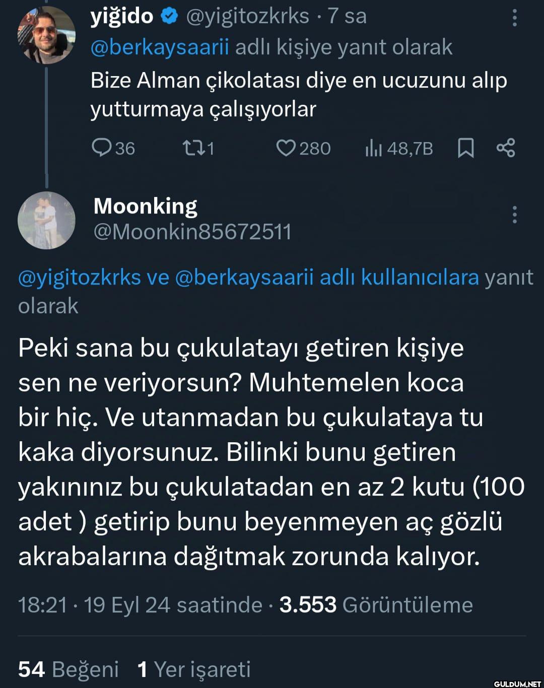 Gurbetçinin çikolata...