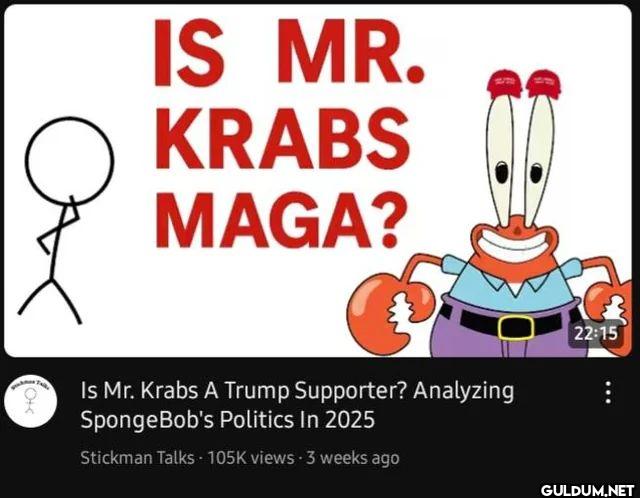 IS MR. KRABS MAGA? Is Mr....
