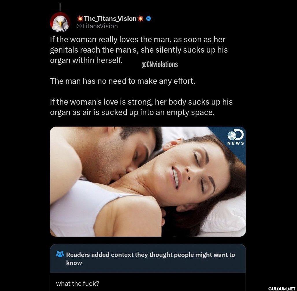 If the woman really loves...