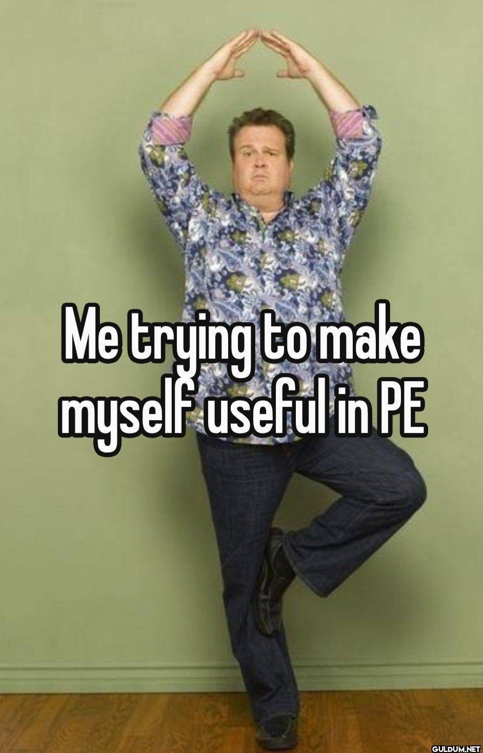 Me trying to make myself...