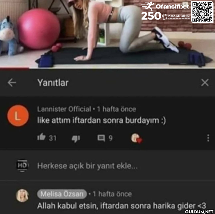 个 L Yanıtlar Ofansifbet...